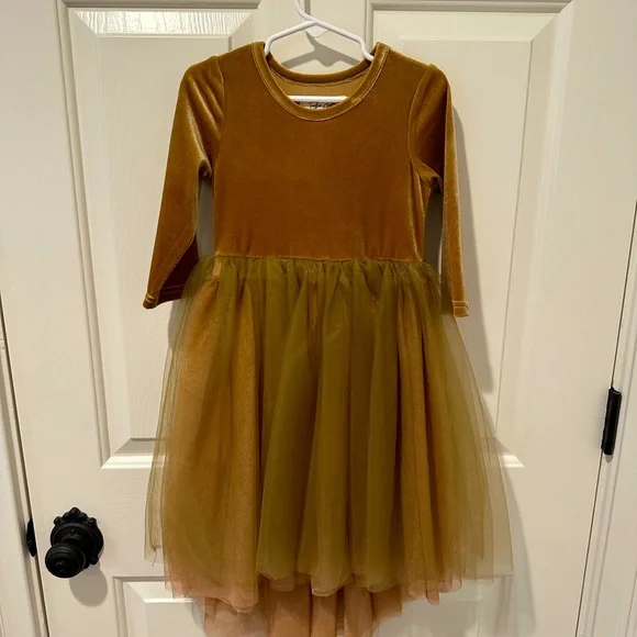 Taylor Joelle | Dresses | Taylor Joelle Bronze Velvet And Tulle Holiday  Dress Size 4 | Poshmark